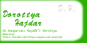 dorottya hajdar business card